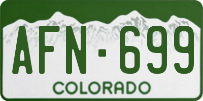 CO license plate AFN699