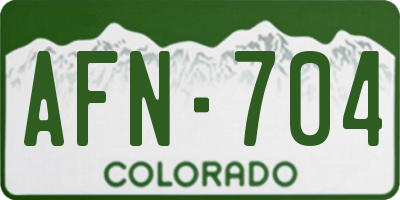 CO license plate AFN704