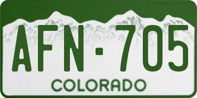 CO license plate AFN705