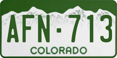 CO license plate AFN713