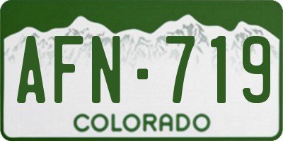CO license plate AFN719