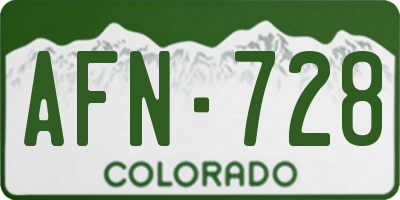CO license plate AFN728