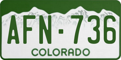 CO license plate AFN736