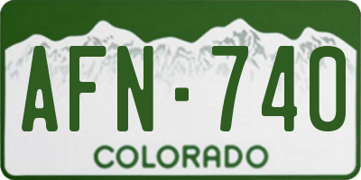 CO license plate AFN740