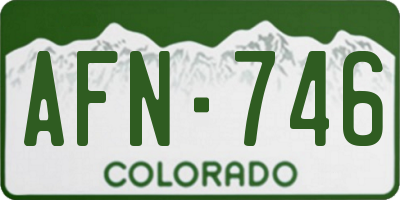 CO license plate AFN746