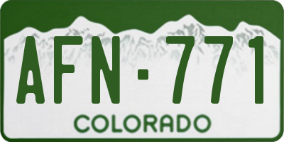 CO license plate AFN771