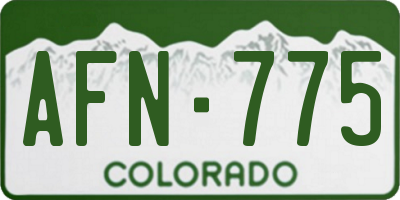 CO license plate AFN775