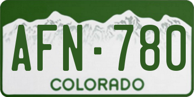 CO license plate AFN780