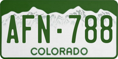 CO license plate AFN788