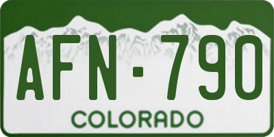 CO license plate AFN790