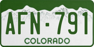 CO license plate AFN791