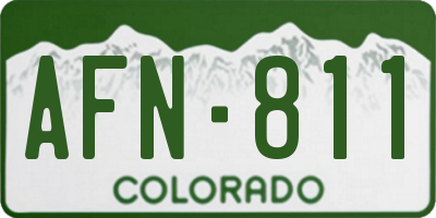 CO license plate AFN811