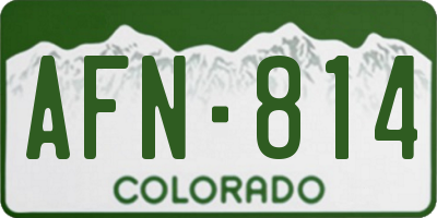 CO license plate AFN814
