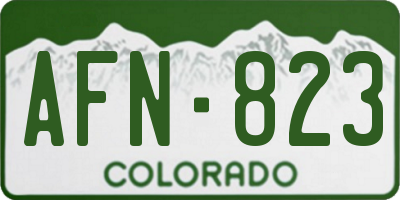 CO license plate AFN823