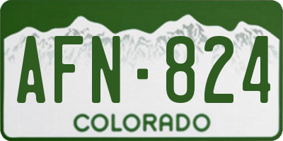 CO license plate AFN824