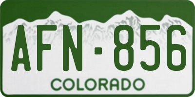 CO license plate AFN856