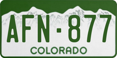 CO license plate AFN877
