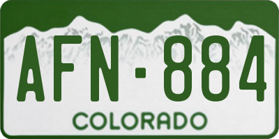 CO license plate AFN884