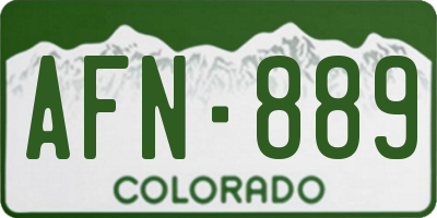 CO license plate AFN889