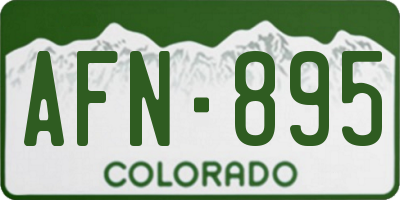 CO license plate AFN895