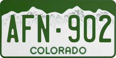 CO license plate AFN902