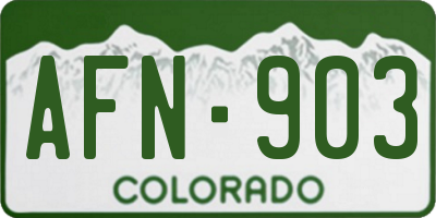 CO license plate AFN903