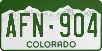 CO license plate AFN904