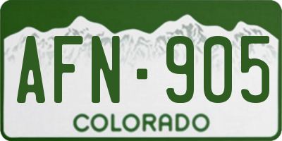 CO license plate AFN905
