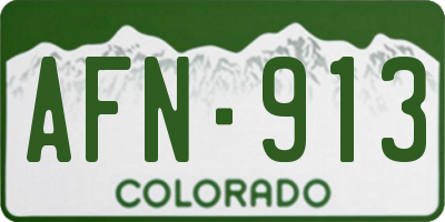 CO license plate AFN913