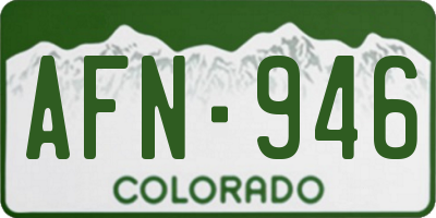 CO license plate AFN946