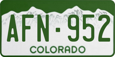 CO license plate AFN952