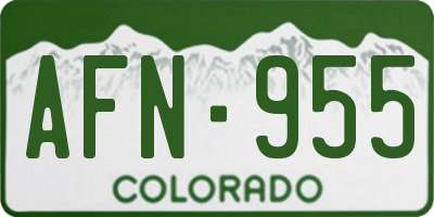 CO license plate AFN955