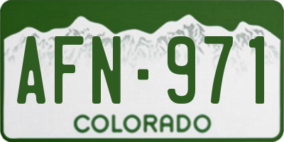 CO license plate AFN971