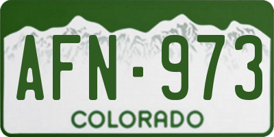CO license plate AFN973