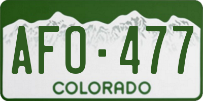 CO license plate AFO477