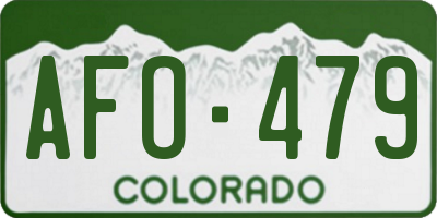 CO license plate AFO479