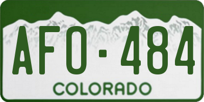 CO license plate AFO484