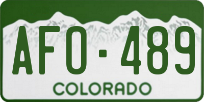 CO license plate AFO489