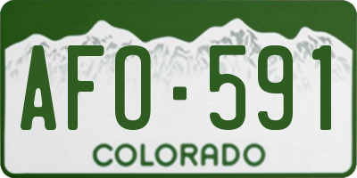 CO license plate AFO591
