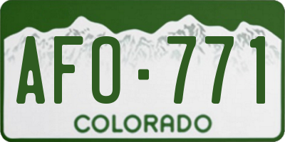 CO license plate AFO771