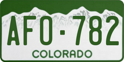CO license plate AFO782