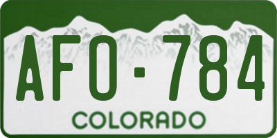 CO license plate AFO784