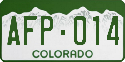 CO license plate AFP014