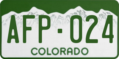 CO license plate AFP024