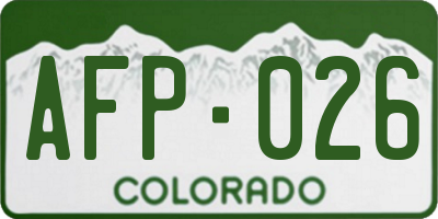 CO license plate AFP026
