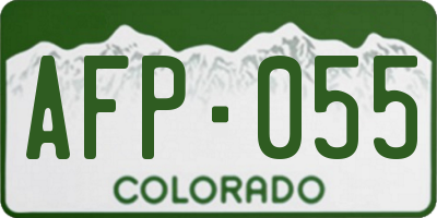 CO license plate AFP055