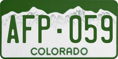 CO license plate AFP059