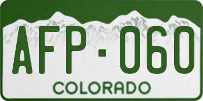 CO license plate AFP060
