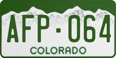 CO license plate AFP064