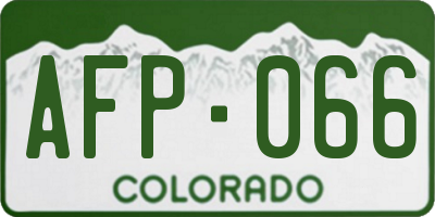CO license plate AFP066